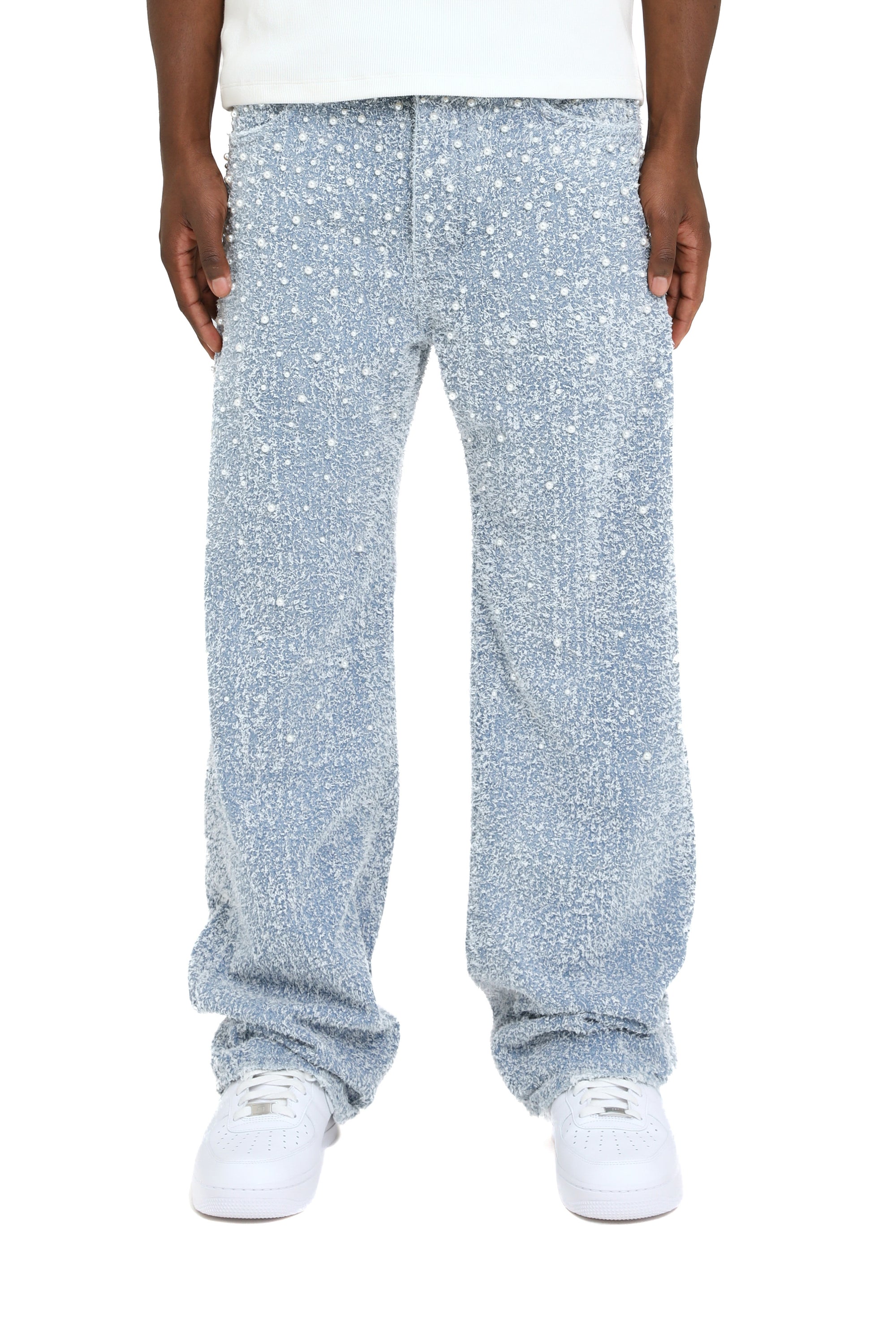 Purple Jeans Textured Pearl Indigo