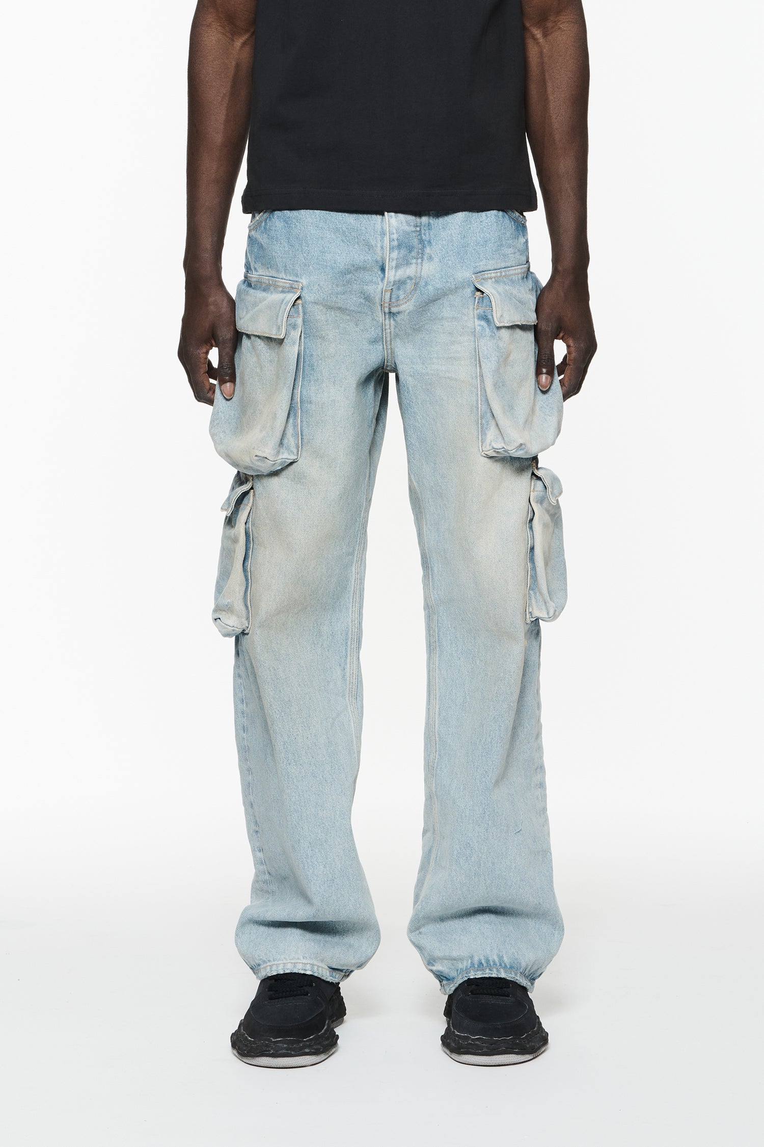 Purple Cargopants Relaxed Double Cargo Indigo