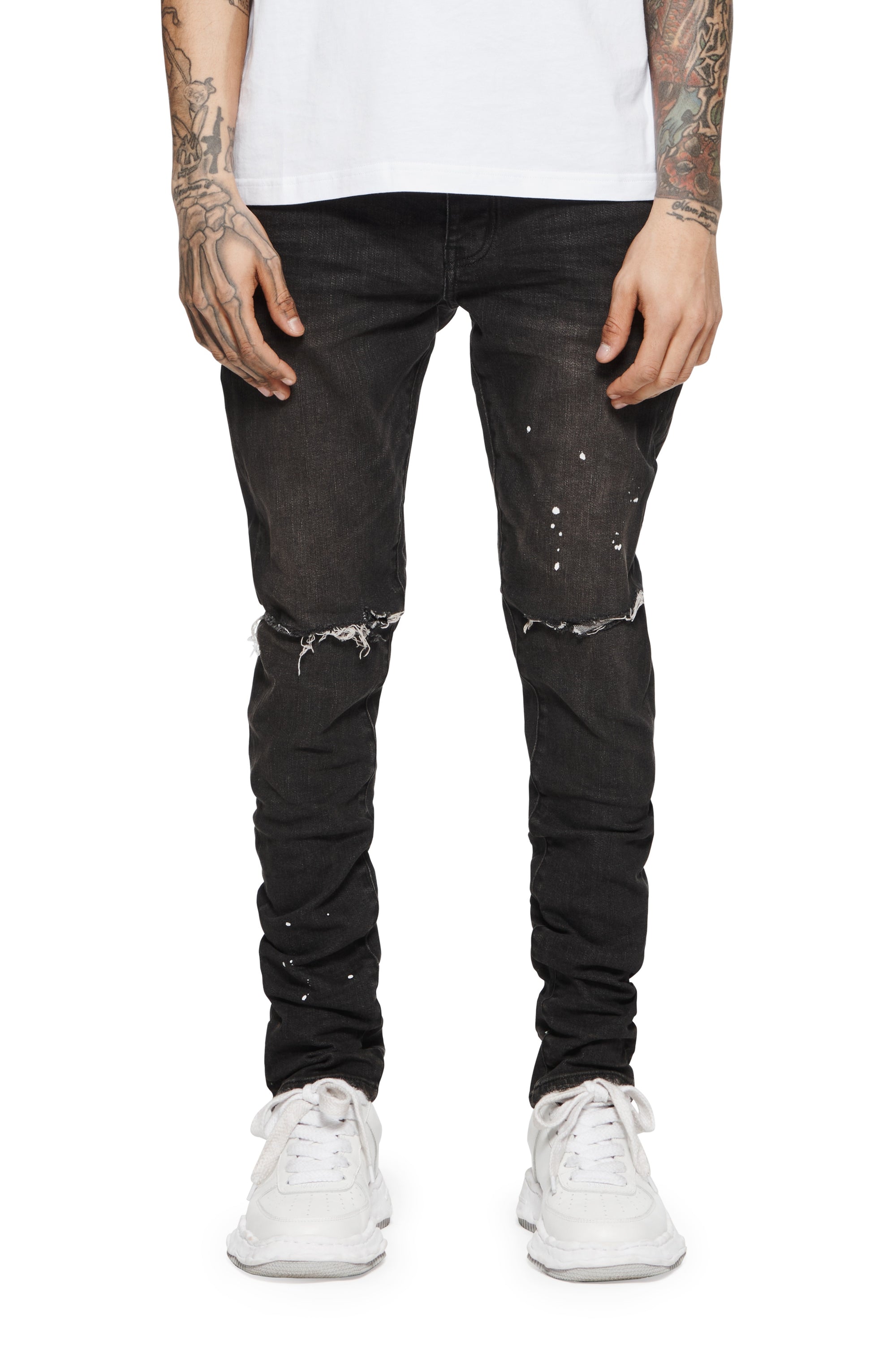 Purple Jeans Over Spray Black