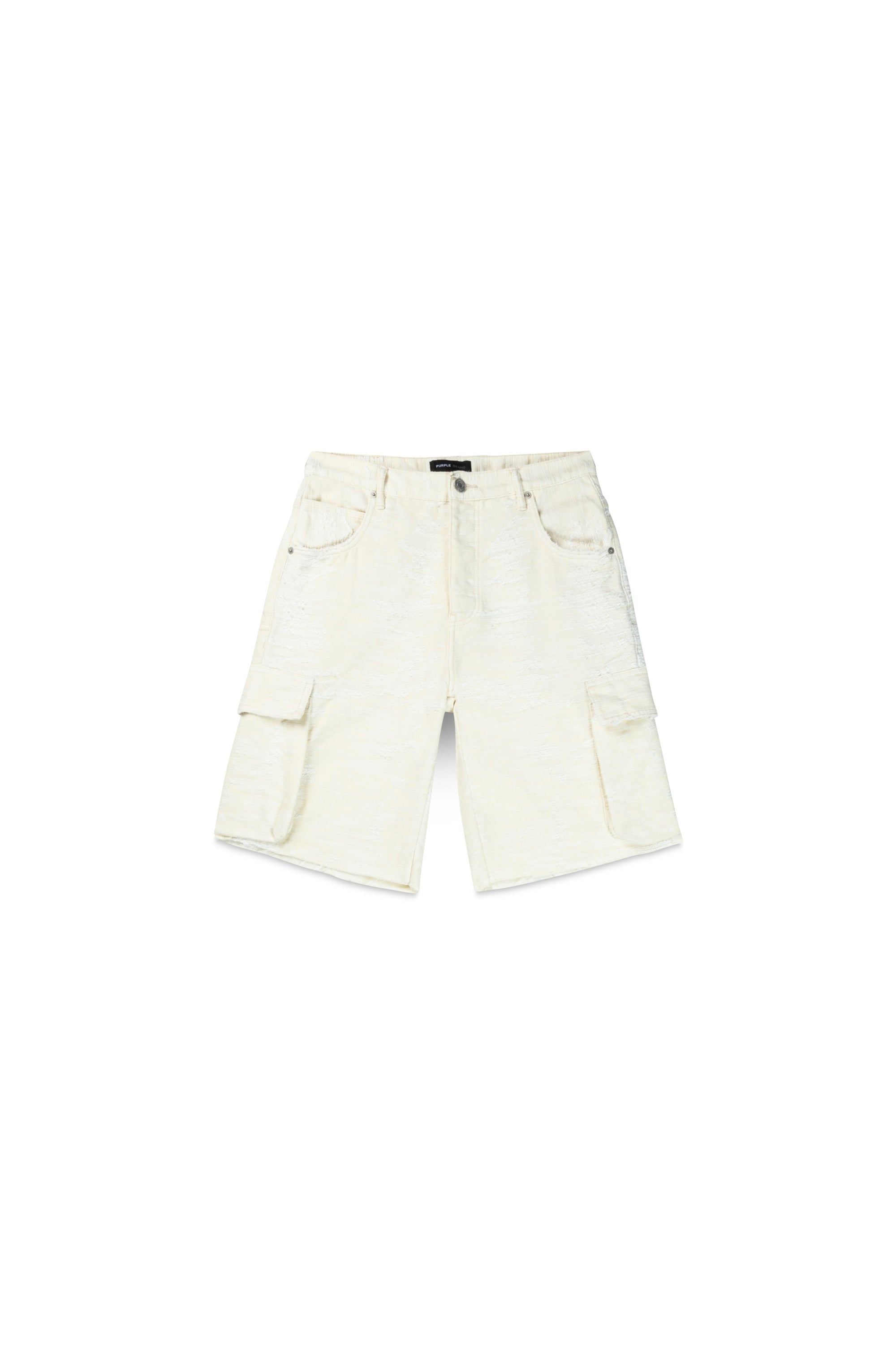 Purple Shorts Jacquard Cargo Ivory