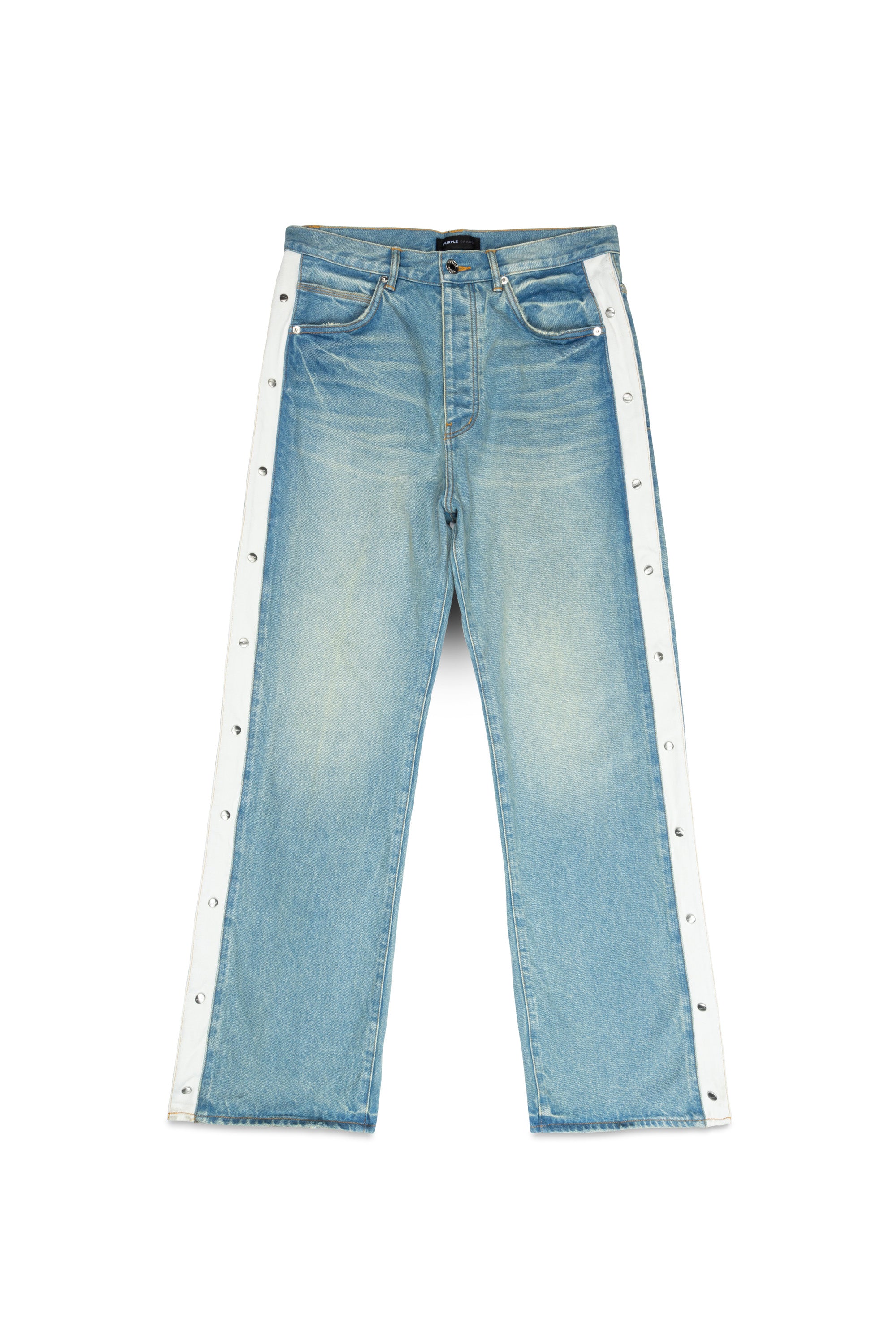 Purple Jeans Tearaway Side Snaps Indigo