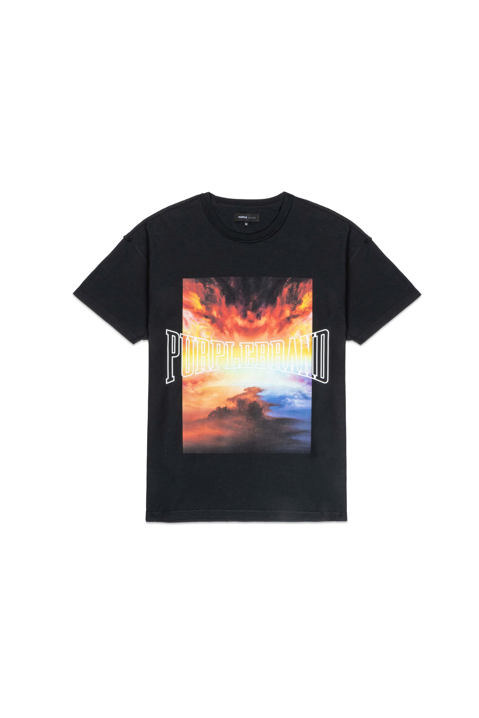 Purple T-Shirt Textured Inside Out Black