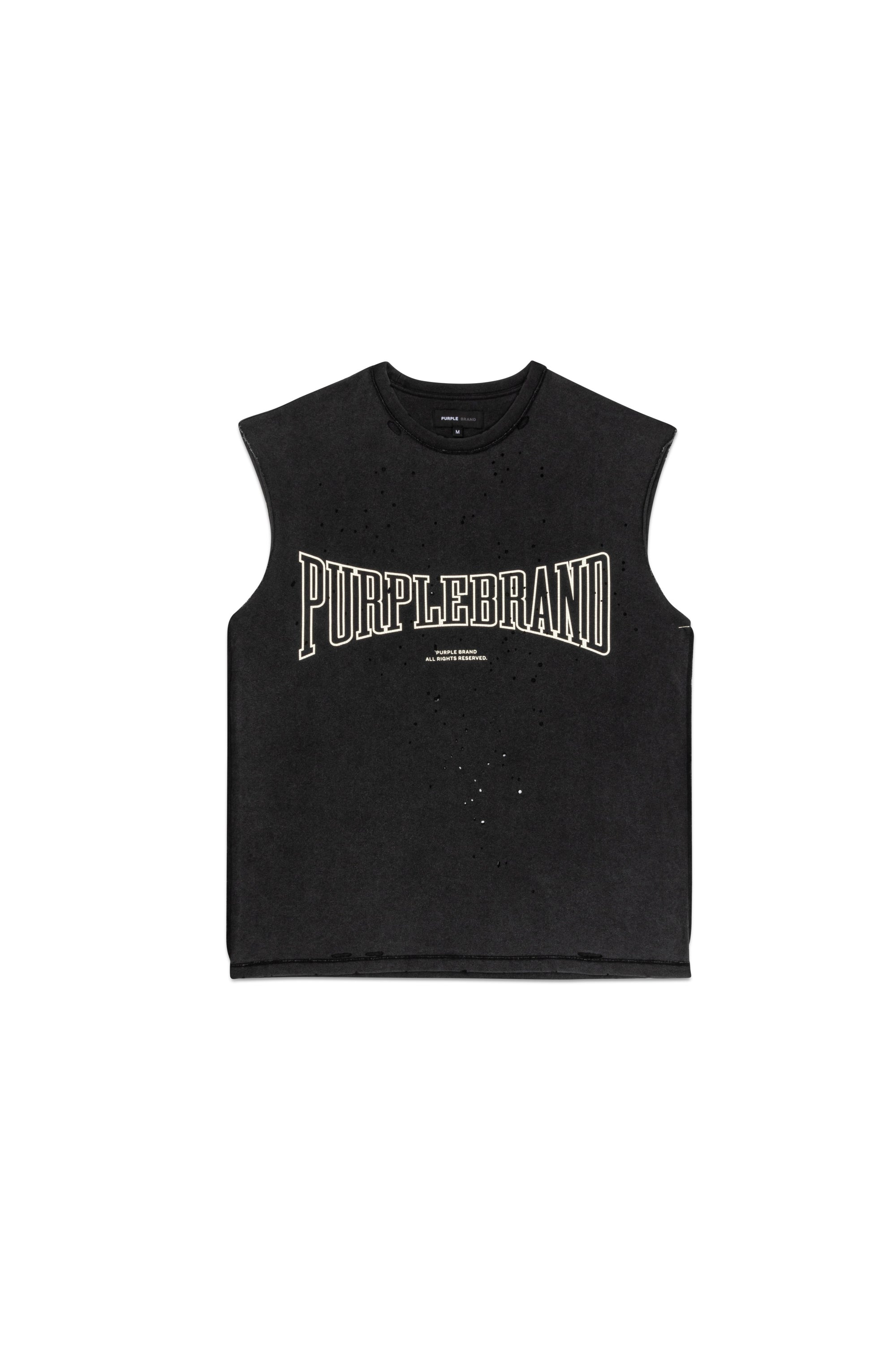 Purple Vest Textured Knitwear Black