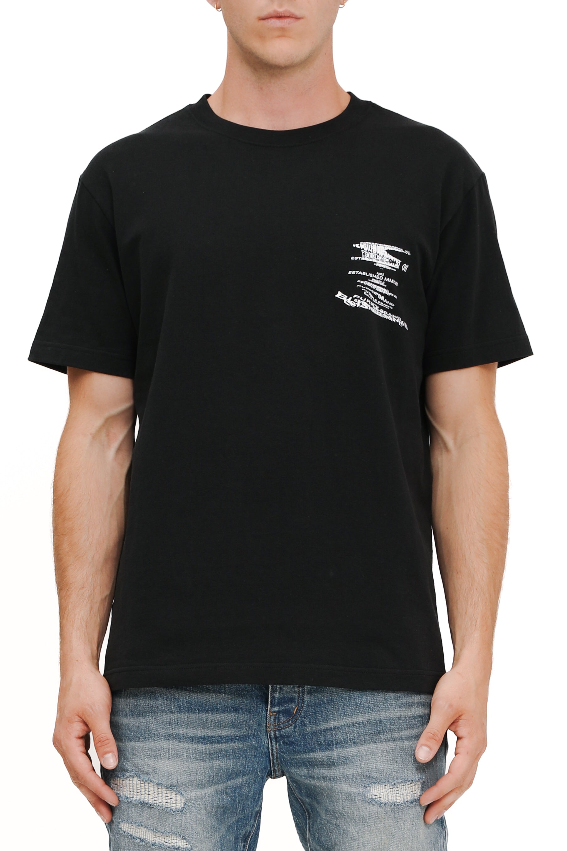 Purple T-Shirt Jersey Black