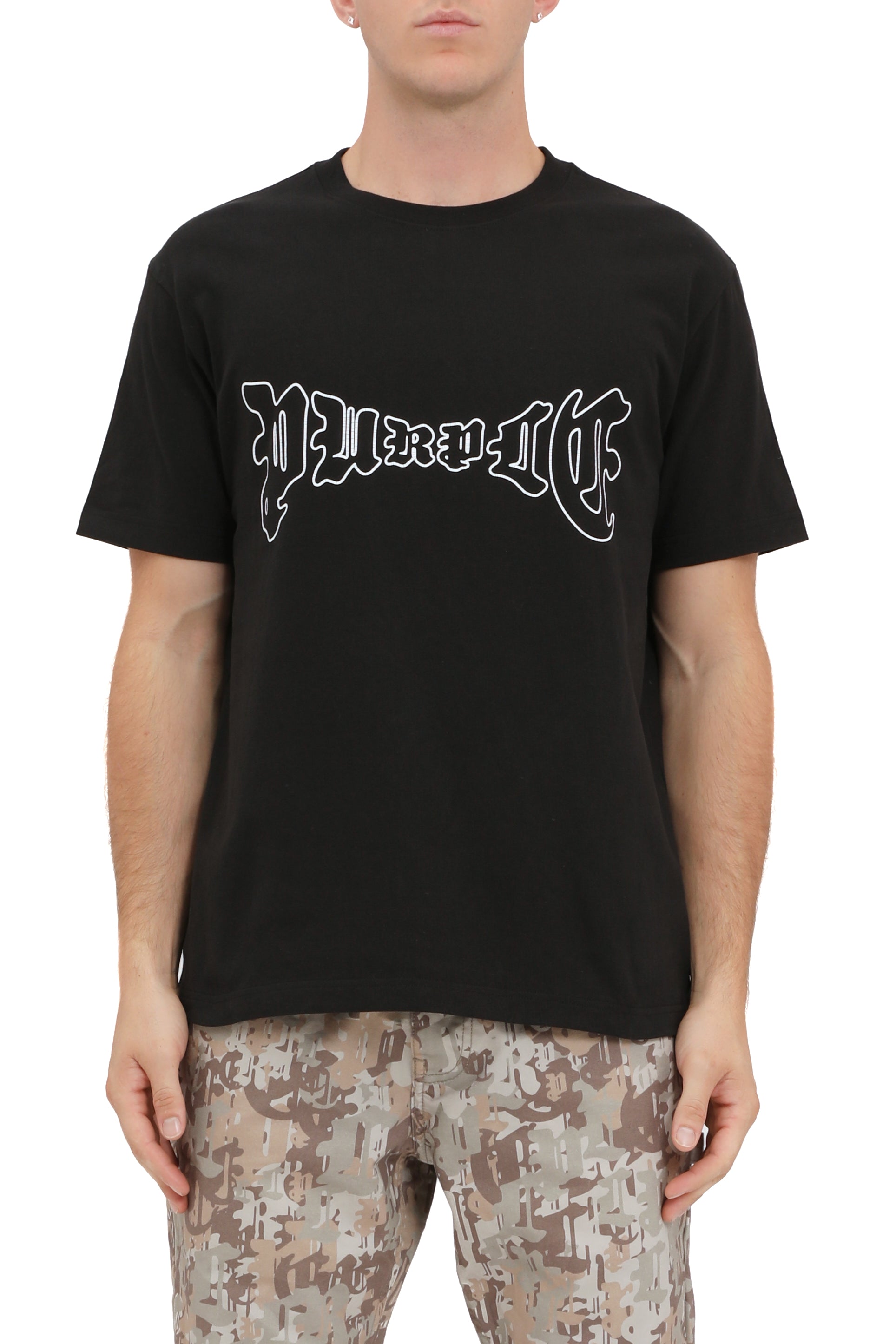 Purple T-Shirt Jersey Black