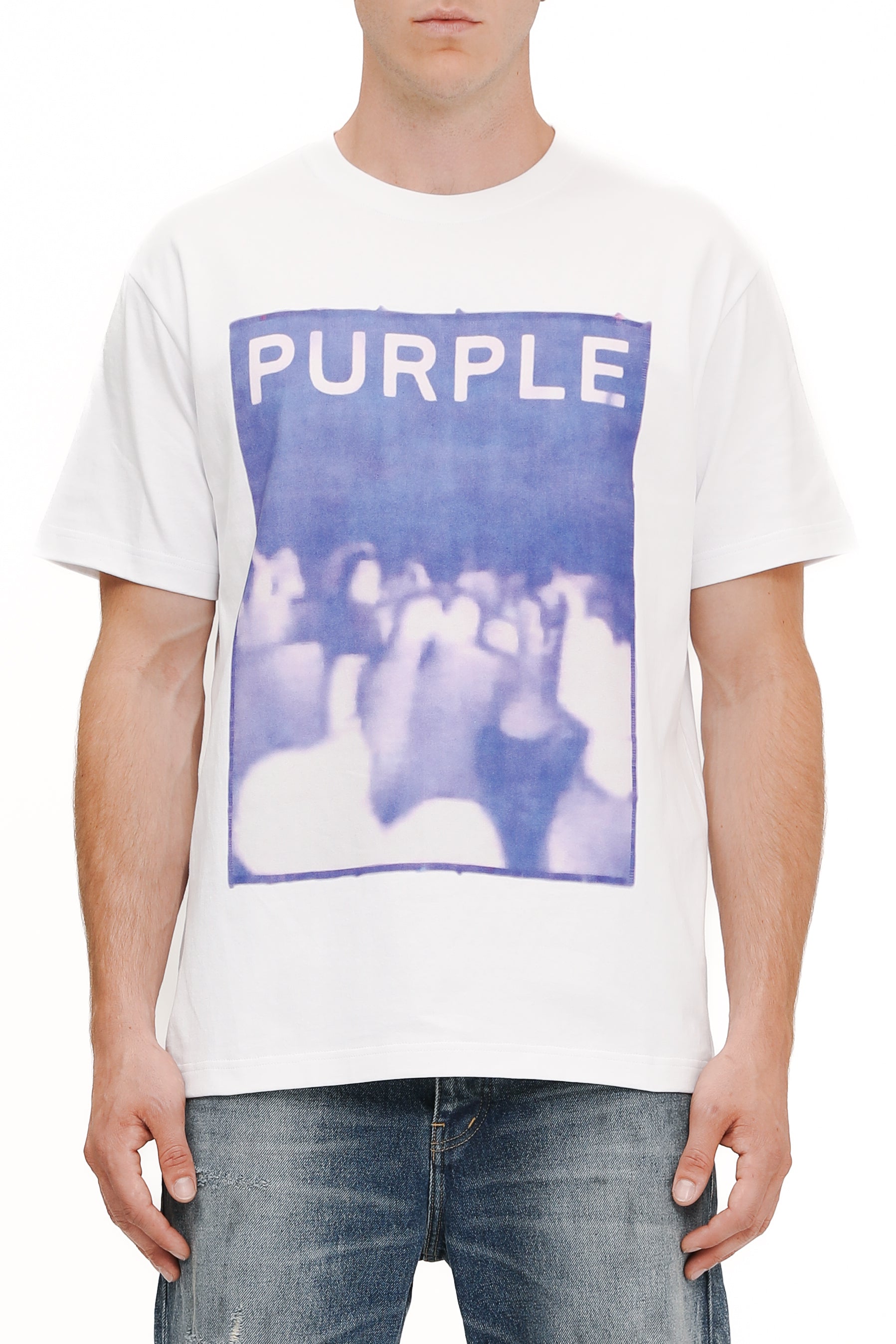 Purple T-Shirt Jersey White