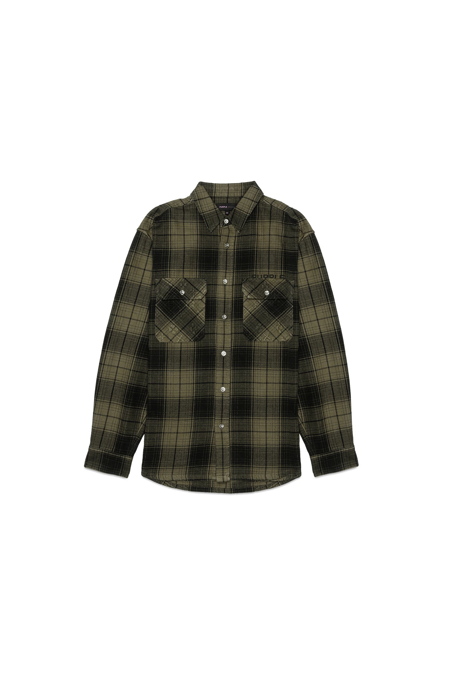 Purple Shirt Plaid Flannel Green