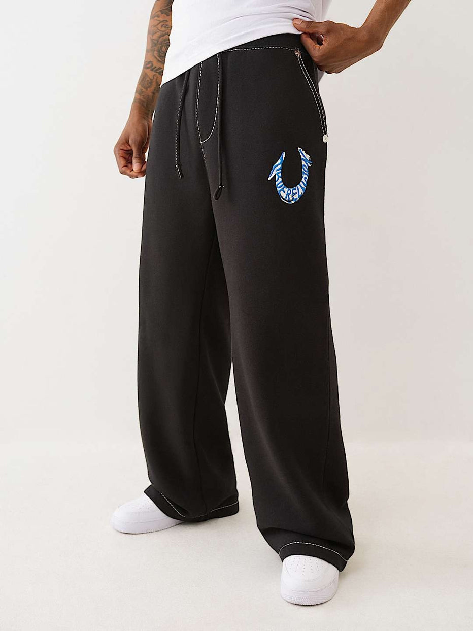 True Religion Sweatpants Hs Paint Big T Sweats Jet Black - AL Capone ...