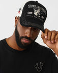 True Religion Varsity Trucker Cap Black/White