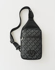 True Religion Hs Monogram Pu Sling Bag Black / Grey