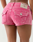 True Religion Joey Cut Off Big T Flap Sunkist Coral