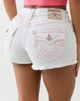 True Religion Button Up Mr Shorts Flap Brilliant White