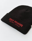 True Religion Arch Logo Beanie Jet Black