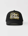 True Religion Plaid 02 Trucker Cap Jet Black