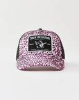 True Religion Leopard Trucker Hat Pink Leopard