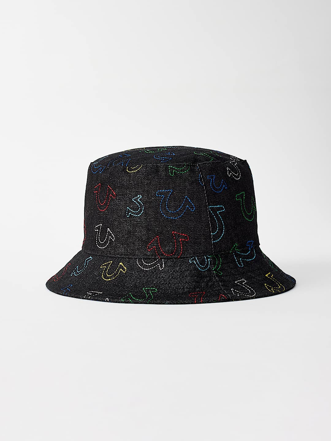 True Religion Bucket Hat All Over Hs 2Sb Black Rinse
