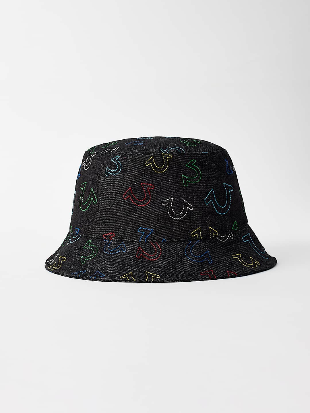 True Religion Bucket Hat All Over Hs 2Sb Black Rinse