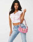 True Religion Bag Buckle Hs Dull Pink