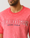 True Religion Ss Embro Arch Logo Tee Trv Red