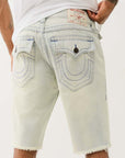 True Religion Ricky Sn Flap Short Fray Blue Mariner Light Wash