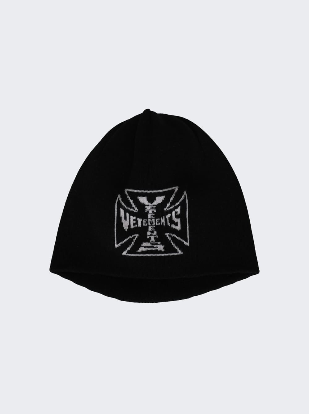 Vetements Beanie Biker Cross Logo Black - AL Capone Premium
