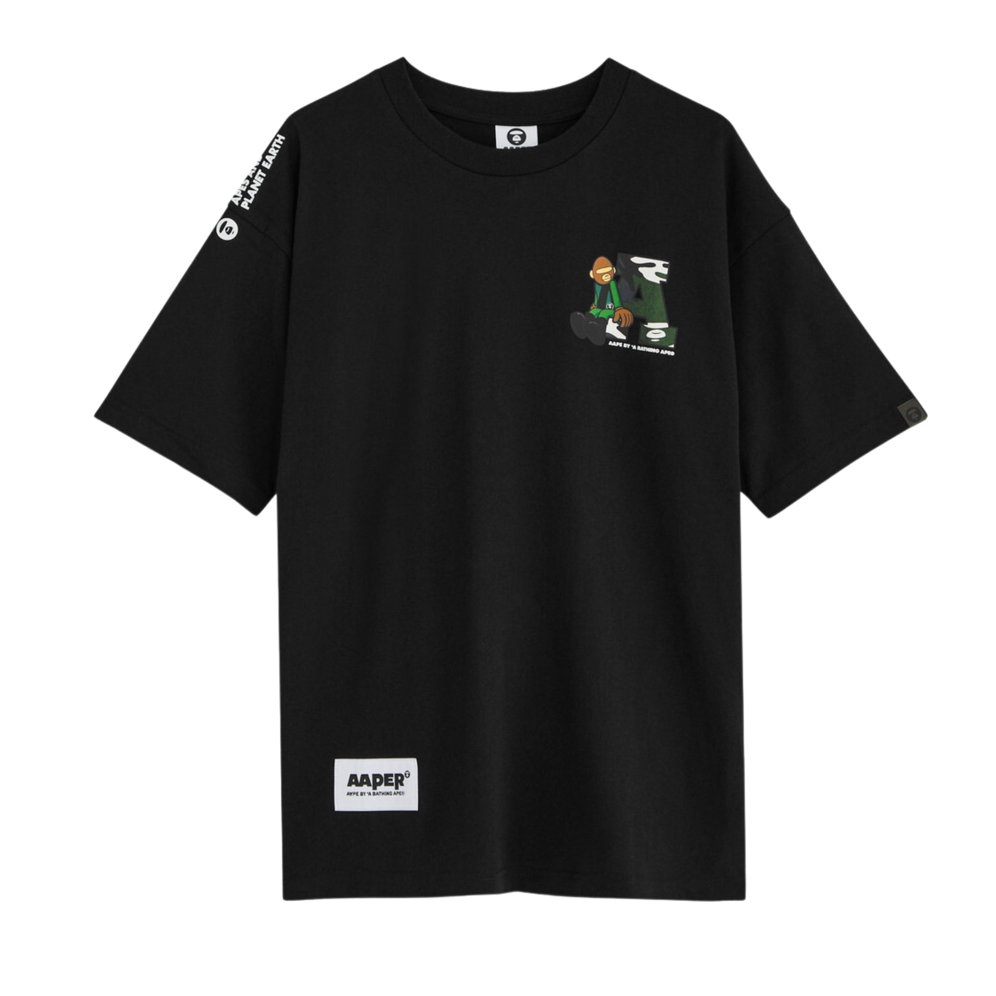 Aape T-Shirt Graphic Logo Black