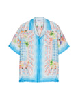 Casablanca Shirt Cuban Collar Le Plongeon Blue