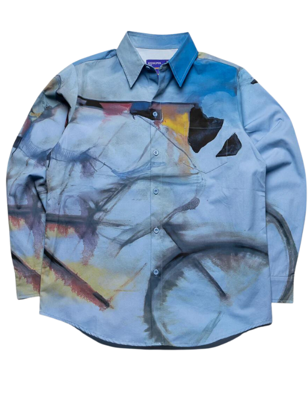Kidsuper Shirt Final Lap Allover Print Blue
