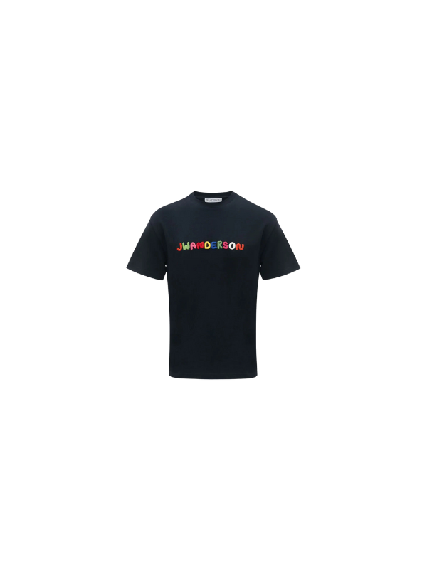 Jw Anderson T-Shirt Embroidery Logo Navy