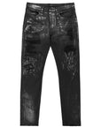 Purple Jeans Rip Design Black-AL Capone Premium