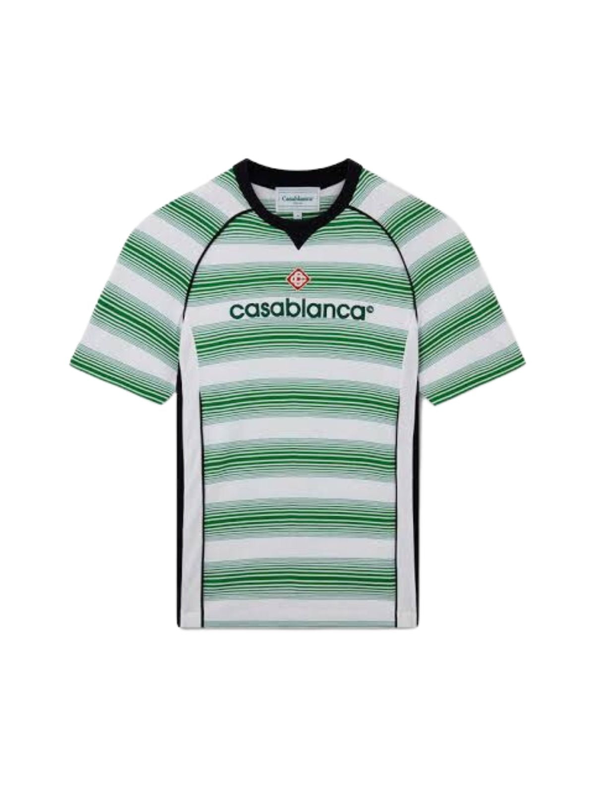 Casablanca T-Shirt Striped Green-White