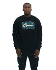 Capone Sweater Denim Patch Logo Black