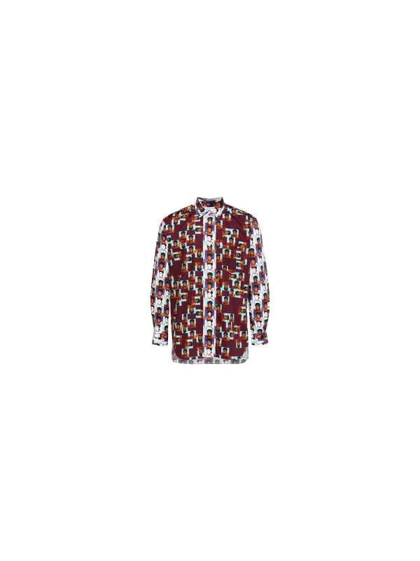 Comme Des Garcons Shirt Allover Print Multi