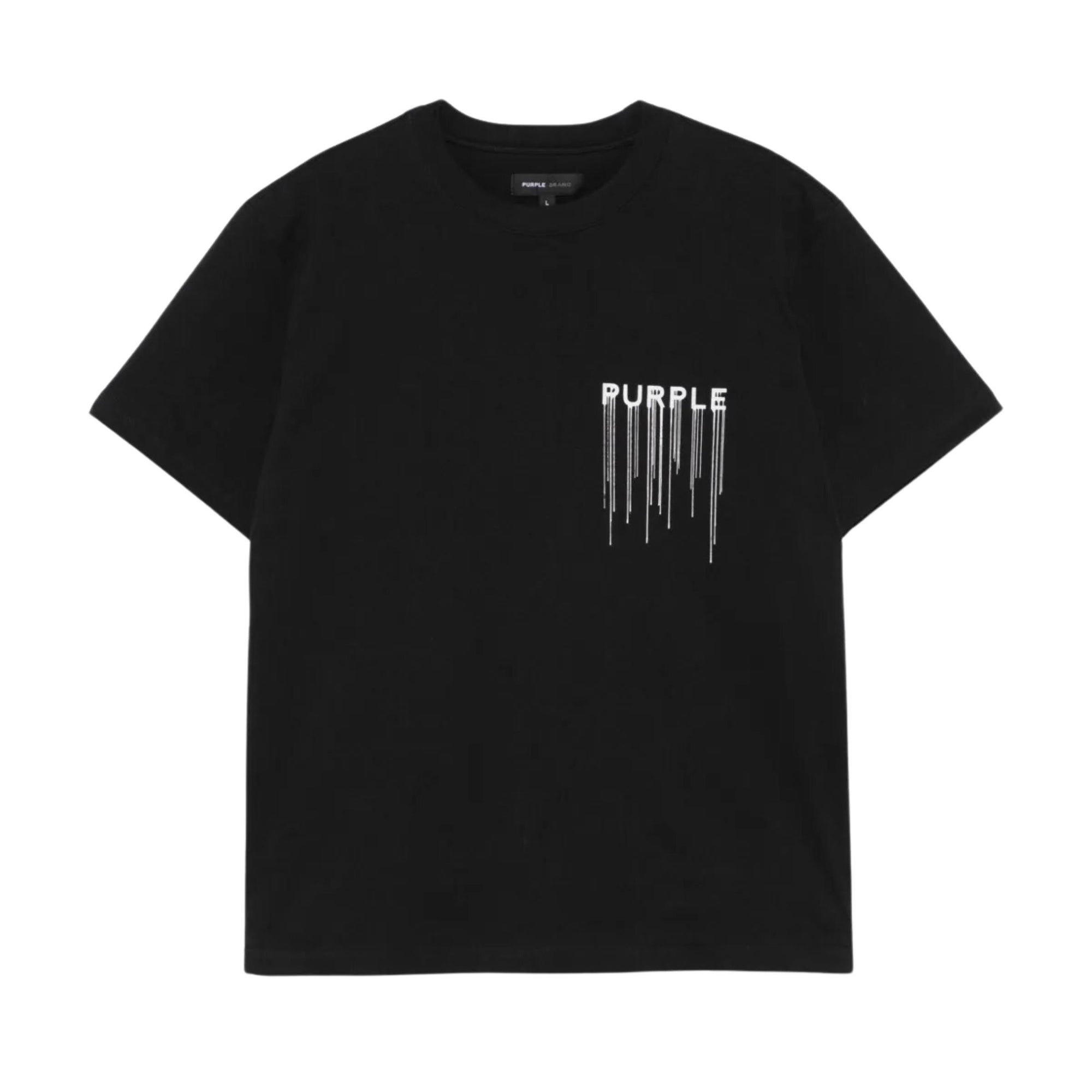 Purple T-Shirt Drip Logo Black