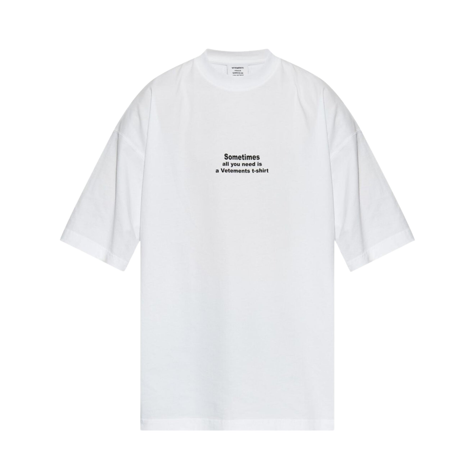 Vetements T-Shirt All You Need Oversized White