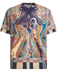 Etro T-Shirt Multi Coloured Paisley Navy