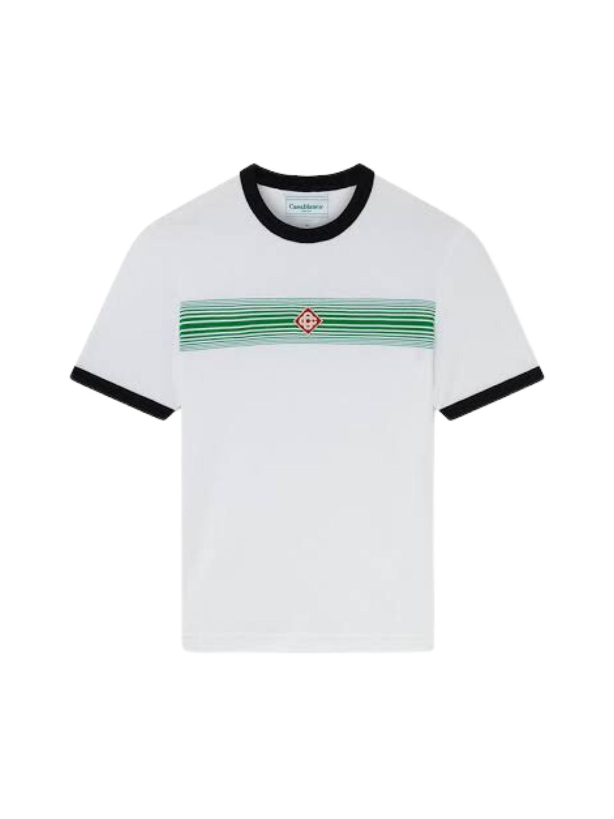 Casablanca T-Shirt Stripe Linger Logo White