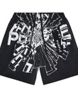 Purple Short Swim Shattered Logo Black
