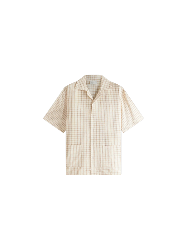 Drole De Monsieur Shirt Checkered Beige