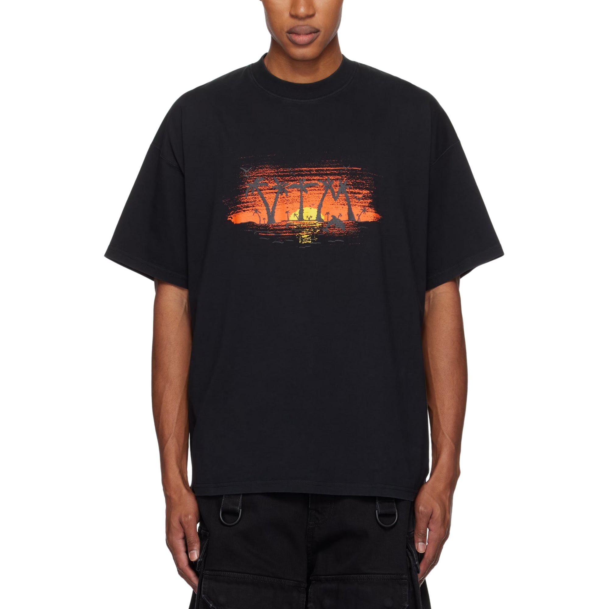 Vetements T-Shirt Palm Tree Black