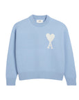 Ami Sweater Logo Heather Cashmere Blue - 1