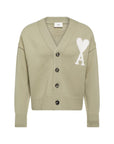 Ami Cardigan Logo Sage-Off White - 1