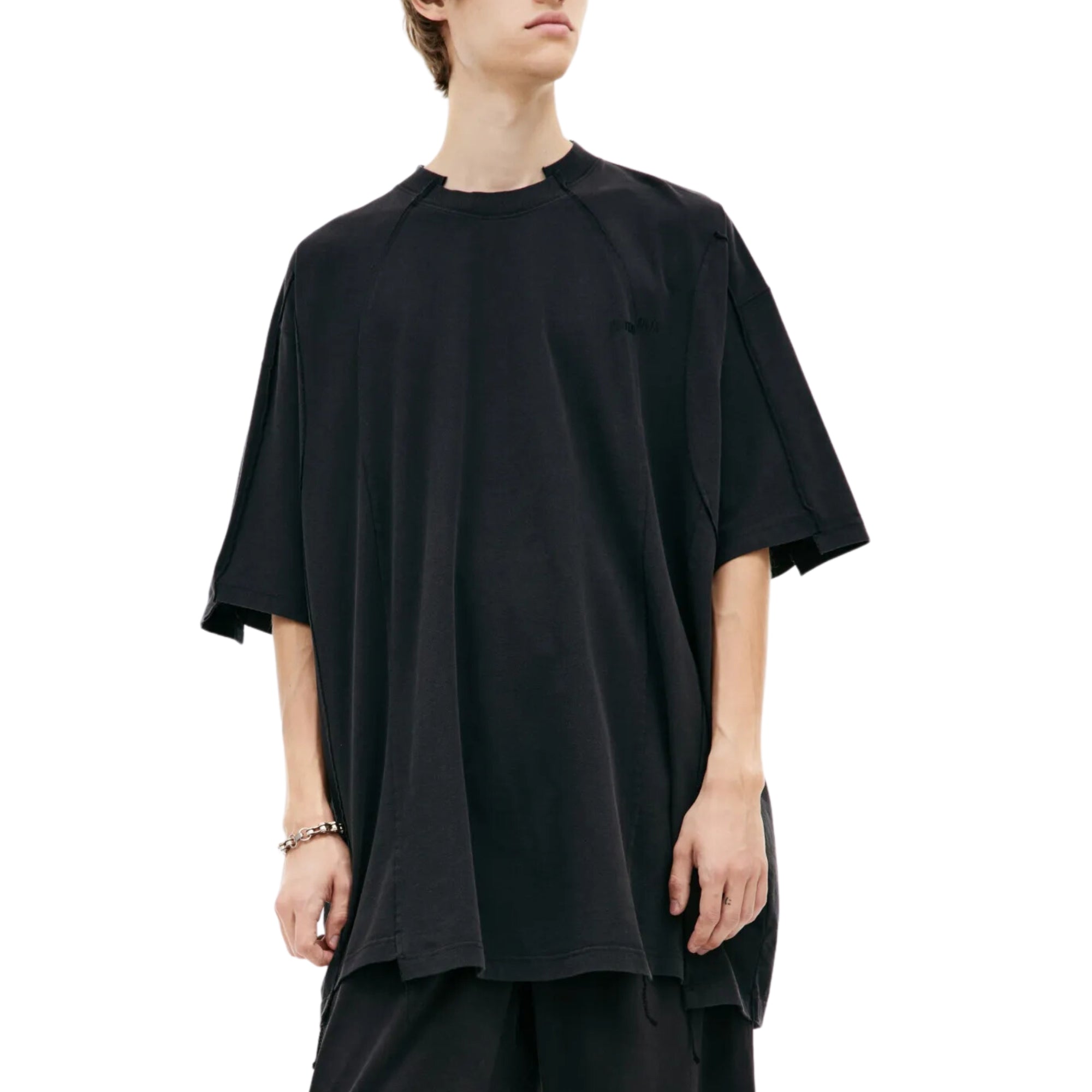 Vetements T-Shirt Merged Double Oversized Black