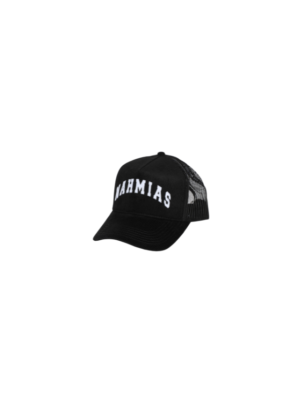 Nahmias Cap Varsity Corduroy Trucker Black