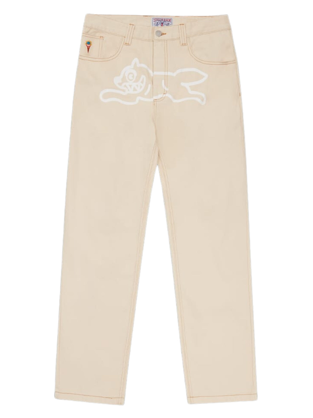 Ice-Cream Jeans Running Dog Double Scoop Ecru