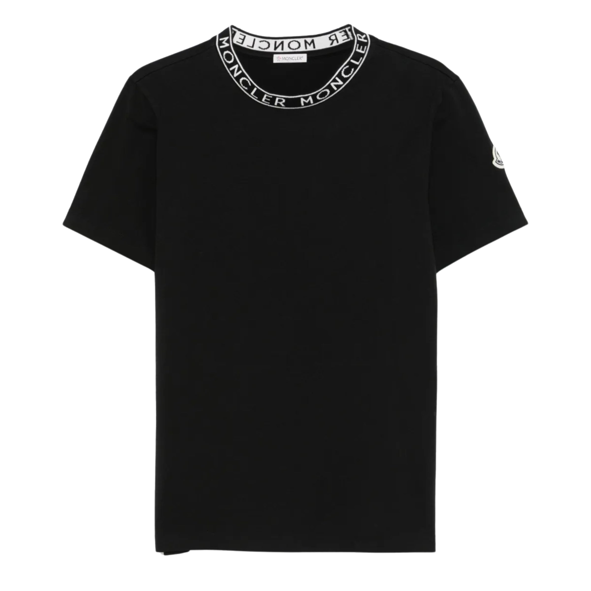 Moncler T-Shirt Neck Logo Black – AL Capone Premium
