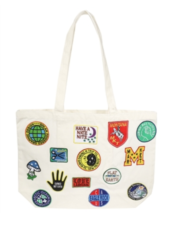 Market Bag Tote Logo Patch Work Multicolour