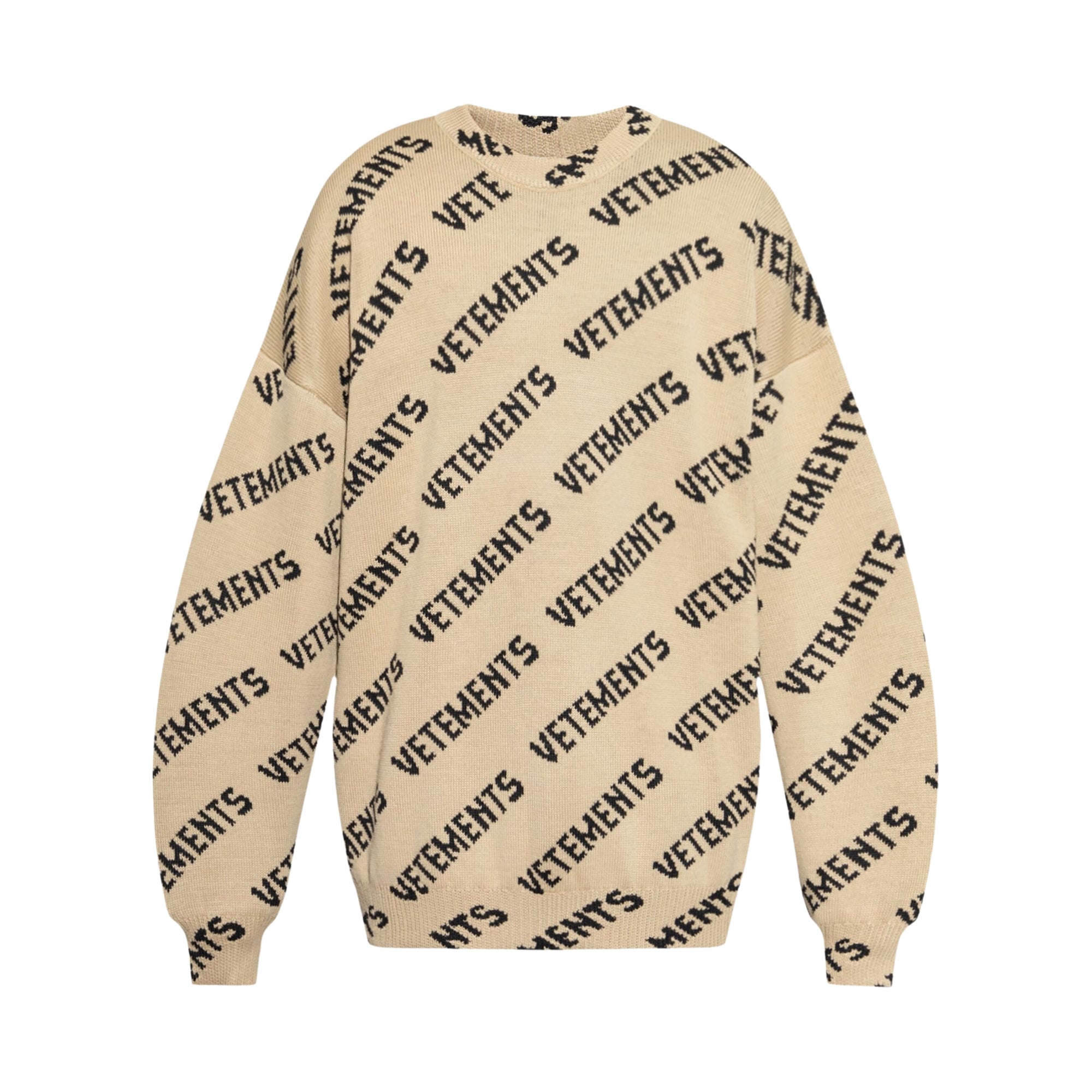 Vetements Sweater Logo Monogram Taupe