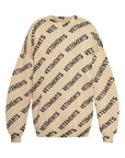 Vetements Sweater Logo Monogram Taupe