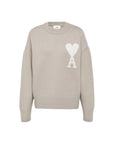 Ami Sweater Logo Light Beige - 1